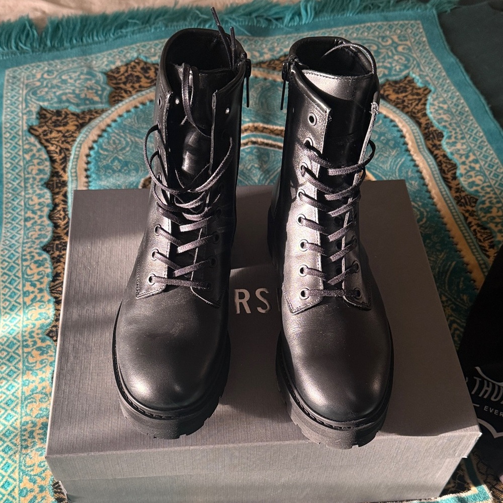Thursday Boot Company Black Leather Combat Boots
